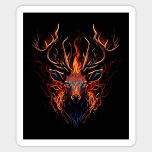 Fire deer Sticker